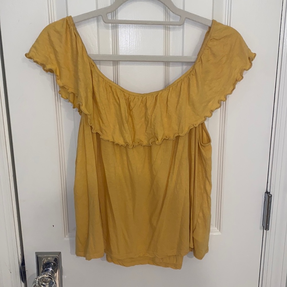Yellow, Off the Shoulder Top